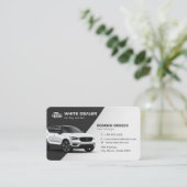 Minimale autohandelaar | Zwart wit Visitekaartje (Staand voorkant)