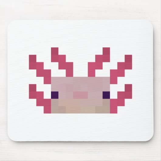 Minimale Axolotl Pixel Muismat (Voorkant)
