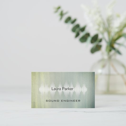 Minimale B van Music Studio Professional Sound Eng Visitekaartje (Staand voorkant)