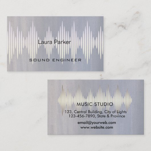 Minimale B van Music Studio Professional Sound Eng Visitekaartje (Voorkant / Achterkant)