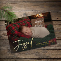Minimale Baby Eerste Kerstmis Vrolijke Foto