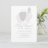 Minimale Baby flacon voor Baby showers olifantenbo Kaart (Staand voorkant)