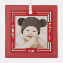 Minimale Baby Foto Rood 1 Kerstmis