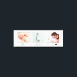 Minimale Baby Foto Trio Birth Keepomwille Canvas Afdruk<br><div class="desc">Klassieke en elegante sjabloon voor 3 foto's met de woorden "live   lach   liefde" eronder,  gepersonaliseerd met de naam en geboortedatum van uw baby of gewoonte voor elke gelegenheid.</div>