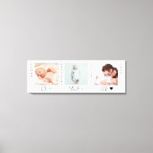 Minimale Baby Foto Trio Birth Keepomwille Canvas Afdruk (Voorkant)