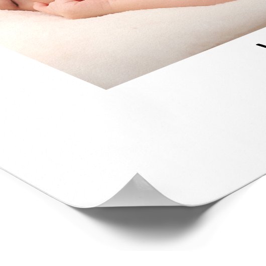 Minimale Baby Foto Trio Birth Keepomwille Poster (Hoek)