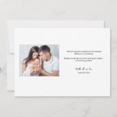 Minimale Baby Hallo Foto Aankondiging (Achterkant)