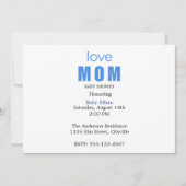 Minimale baby jongen shower uitnodiging (Voorkant)