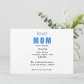 Minimale baby jongen shower uitnodiging (Staand voorkant)