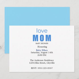 Minimale baby jongen shower uitnodiging