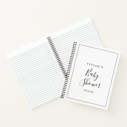 Minimale Baby shower Cadeauslijst Notitieboek (Binnen)