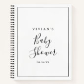 Minimale Baby shower Cadeauslijst Notitieboek (Voorkant)