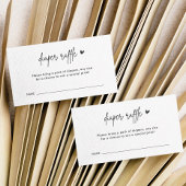 Minimale Baby shower Diaper Raffle Tickets Informatiekaartje