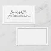 Minimale Baby shower dunne Raffle-kaart Informatiekaartje (Voorkant / Achterkant)