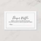 Minimale Baby shower dunne Raffle-kaart Informatiekaartje (Voorkant)