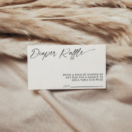 Minimale Baby shower dunne Raffle-kaart Informatiekaartje