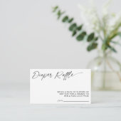 Minimale Baby shower dunne Raffle-kaart Informatiekaartje (Staand voorkant)