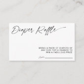 Minimale Baby shower dunne Raffle-kaart Informatiekaartje (Voorkant)