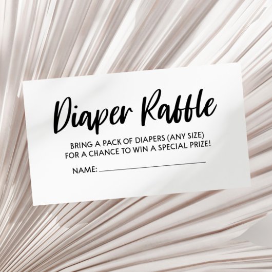 Minimale Baby shower dunne Raffle-kaart Visitekaartje