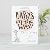 Minimale baby shower kaart (Staand voorkant)