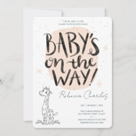Minimale baby shower kaart