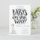 Minimale baby shower kaart (Staand voorkant)