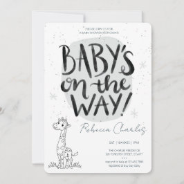 Minimale baby shower kaart