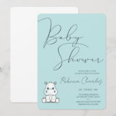 Minimale baby shower kaart (Voorkant / Achterkant)