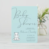 Minimale baby shower kaart (Staand voorkant)