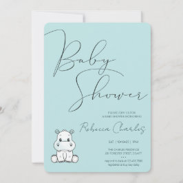 Minimale baby shower kaart