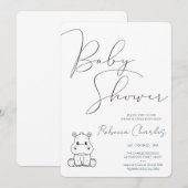 Minimale baby shower kaart (Voorkant / Achterkant)