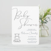 Minimale baby shower kaart (Staand voorkant)