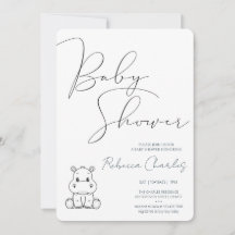 Minimale baby shower