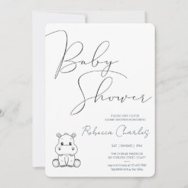 Minimale baby shower kaart