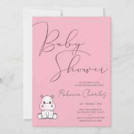 Minimale baby shower kaart