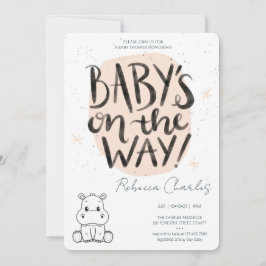 Minimale baby shower kaart
