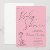 Minimale baby shower  kaart (Voorkant / Achterkant)