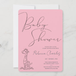 Minimale baby shower kaart