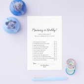 Minimale Baby shower Mummy of Papa Game Flyer (Enkel)