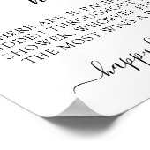 Minimale Baby shower Pacifier Hunt Game Sign Poster (Hoek)