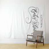 Minimale Baby shower Photo Prop Backdrop Wandkleed (In Situ (horizontaal))