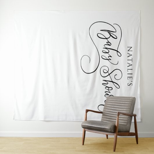 Minimale Baby shower Photo Prop Backdrop Wandkleed (In Situ (horizontaal))