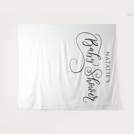 Minimale Baby shower Photo Prop Backdrop Wandkleed (Voorkant (horizontaal))