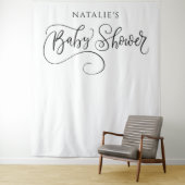 Minimale Baby shower Photo Prop Backdrop Wandkleed (In situ)
