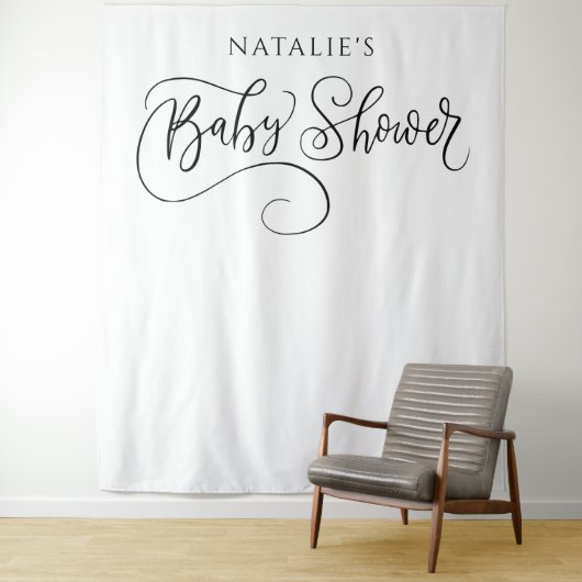Minimale Baby shower Photo Prop Backdrop Wandkleed (In situ)