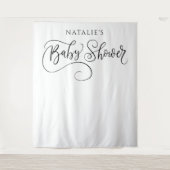 Minimale Baby shower Photo Prop Backdrop Wandkleed (Voorkant)