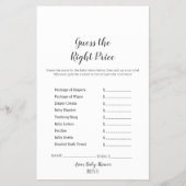 Minimale Baby shower raadDe juiste prijsbrochure Flyer (Voorkant)