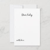 Minimale Baby shower Tijd Capsule Sign Kaart (Achterkant)