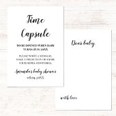 Minimale Baby shower Tijd Capsule Sign Kaart