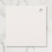 Minimale baby shower uitnodiging met wilde bloemen bedankjes labels (Achterkant)